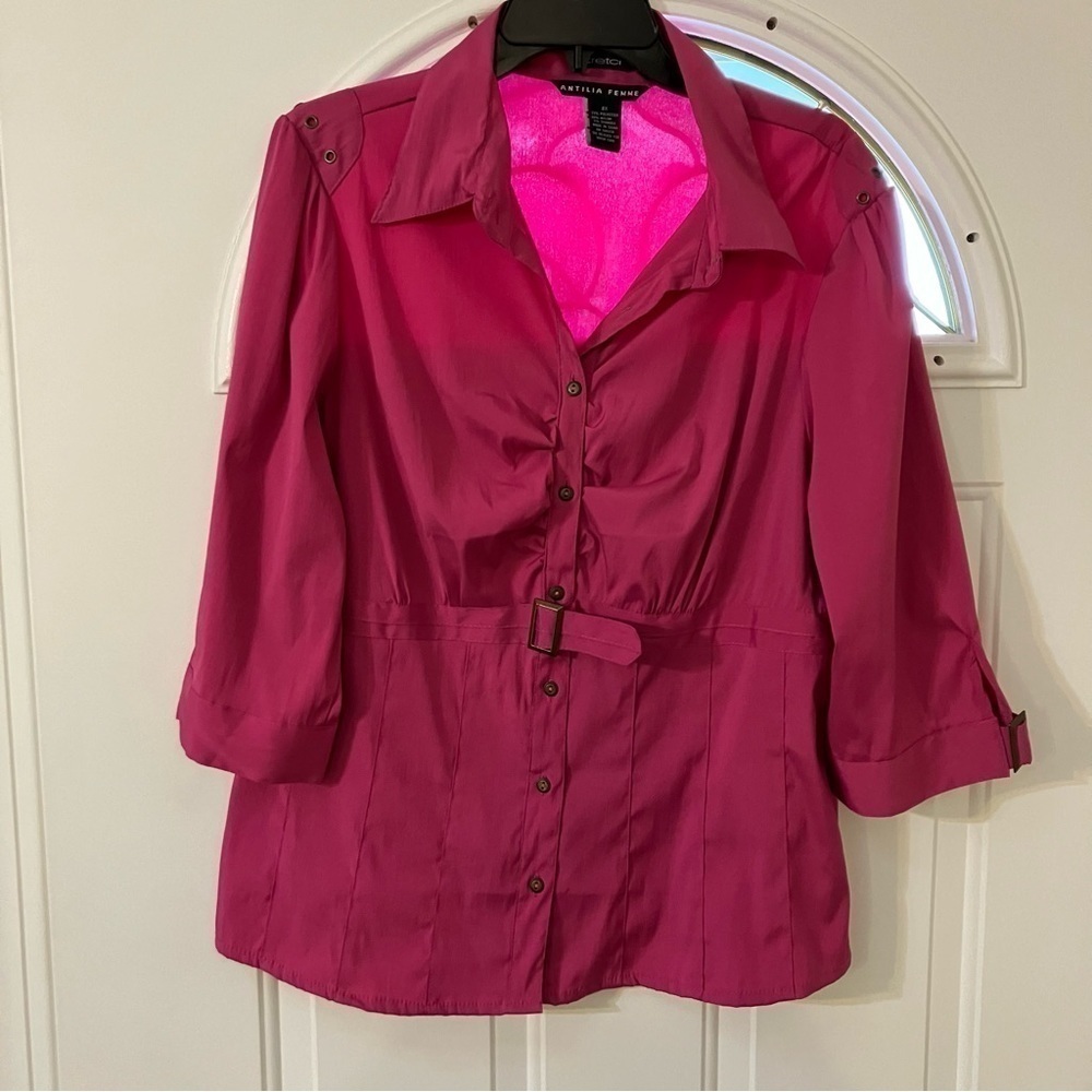 Antilia femme pink career top size 2X